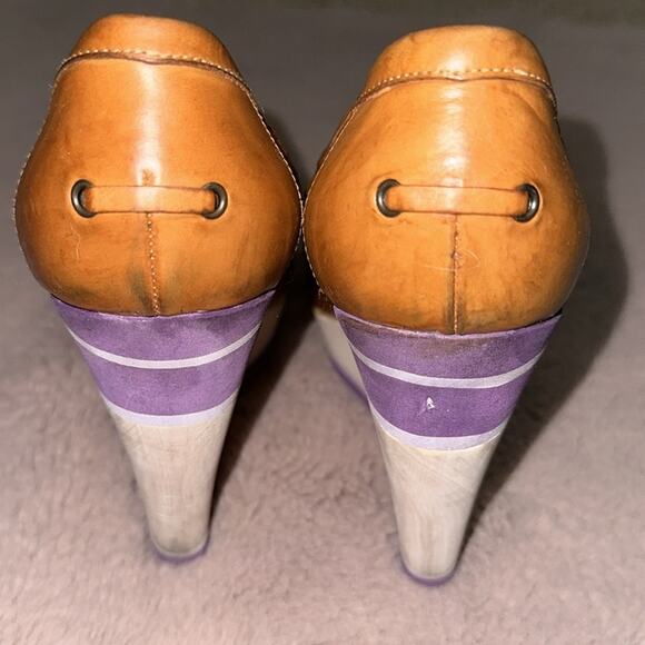 DIANA BROUSSARD Leather Platform WEDGES - Originally $695 - Picture 4 of 10